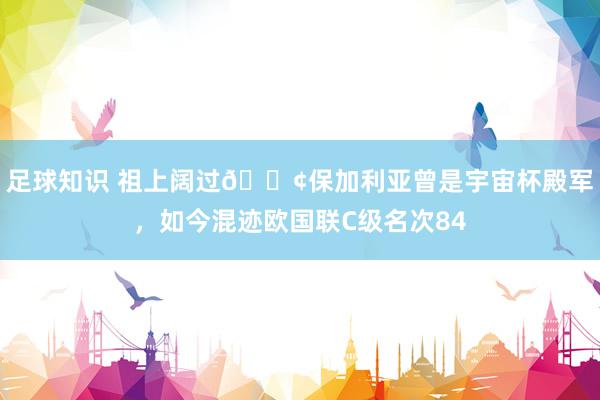 足球知识 祖上阔过😢保加利亚曾是宇宙杯殿军，如今混迹欧国联C级名次84