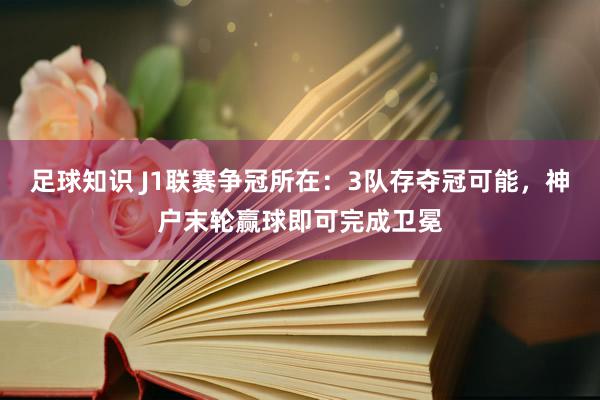 足球知识 J1联赛争冠所在：3队存夺冠可能，神户末轮赢球即可完成卫冕