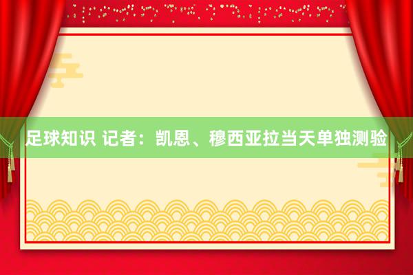 足球知识 记者：凯恩、穆西亚拉当天单独测验