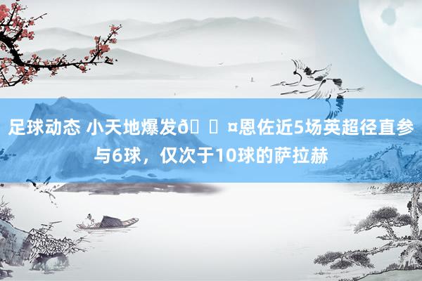 足球动态 小天地爆发😤恩佐近5场英超径直参与6球，仅次于10球的萨拉赫