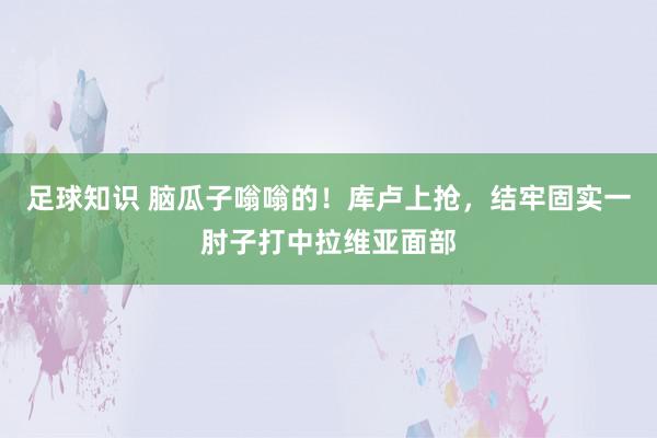 足球知识 脑瓜子嗡嗡的！库卢上抢，结牢固实一肘子打中拉维亚面部